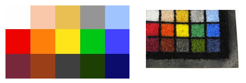 オリジナル玄関マットに使用できる色は16色からお選びください